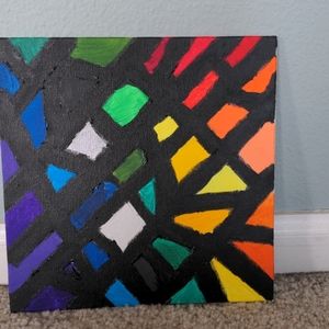 Stained glass inspired painting